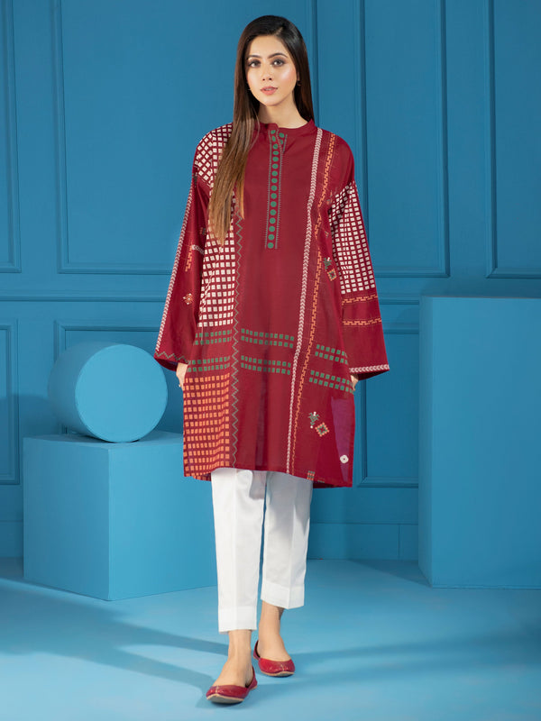 U2206SH-SSH-MRN Unstitched 1 Piece Printed Lawn Shirt by Limelight