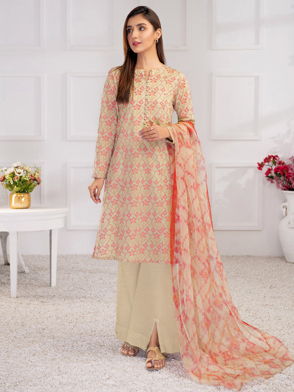 U2394SU-3PC-BGE Unstitched 3 Piece Printed summer Lawn by Limelight