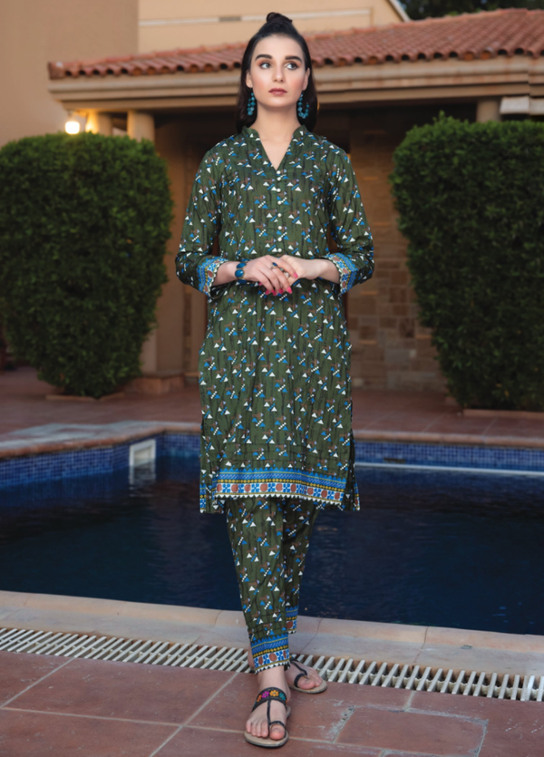 IS2PCV3-7 Identic Sepertes 2 piece Vol 3 Summer Lawn by Regalia Textiles