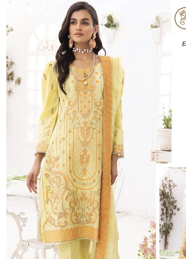 HH-CC-007 Aafreen Vol-2 Luxury Unstitched Embroidered Collection by H&H Textiles