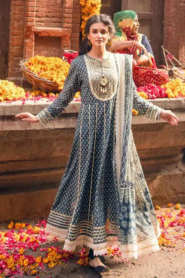 AG-CC-029 2PC Unstitched Printed Lawn Vintage Garden by Gul Ahmed