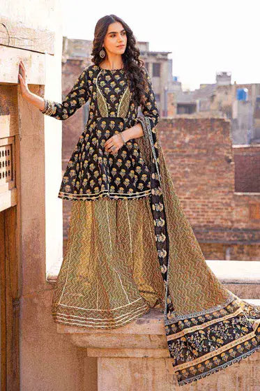 AG-CC-021 3PC Unstitched Printed Lawn Vintage Garden by Gul Ahmed