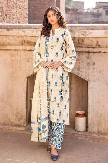 AG-CC-016 3PC Unstitched Printed Lawn Vintage Garden by Gul Ahmed